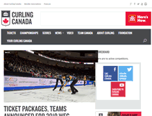 Tablet Screenshot of curling.ca